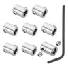 PATIKIL 6mm Hole Wire Rope Clips Set, 8 Set 304