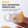 FUSAYUKI Yellow Manual Citrus Juicer with Filter and Spout, Screw-Top