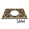 Nest Thermostat Decorative Wall Plate Triangle Geometric White, Brown Natural