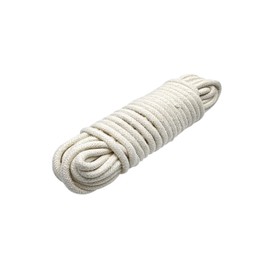 1/4 Inch Natural Cotton Rope, White Craft Rope Clothesline, Used for DIY Baskets, Handicrafts, Candle Wicks, etc, 6MM, 39 Feet.