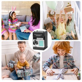 Pink Piggy Bank Cash Coin Can ATM Bank Electronic Money Bank Money Saving Box for Teen Girl Toy Age 4 8 10 12 with Password Code Lock for Kids 4 7 8 9 10 11 Year Old Hot Best Gifts Idea