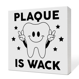 Dentist Gifts for Women Men Doctor, Gifts for Dentists Dental Assistant Student, Dental School Graduation Hygienist Gifts, Dental Decorations for Office Room Desk, Dental Office Decor, Plaque Is Wack