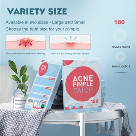 Soonuly Acne Pimple Patches for Face - 180 Hydrocolloid Acne Patches Salicylic Acid with Tea Tree Oil for Zit Blemish Spot Covers Invisible Pimple Stickers Not Tested on Animals