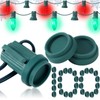 Threlaco 50 Pcs Christmas Light Socket Cap Safety Plugs for