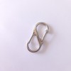 Two-way S-shaped carabiner loop silver 4cm 35ea