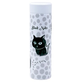 OGURA Water Bottle, Lightweight, 13.5 fl oz (400 ml), Stainless Steel Bottle, Tumbler, Vacuum, Insulated, Cold Insulated, Thermal, Shinjikato, Cats, Black Neko