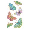 Caspari Jeweled Butterflies Guest Towel, Multicolor