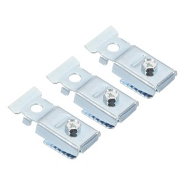 PATIKIL 3Pcs Bifold Door Hardware, 0.7 Inch Locking Device Bi-Fold Door Top and Bottom Brackets Pivot and Guide Wheel Repair for Folding Pocket Barn Door, Silver