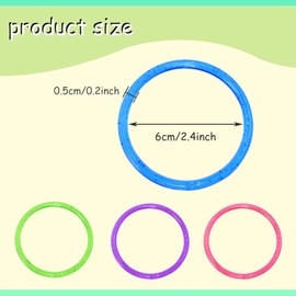 PENTA ANGEL Glitter Bangle Bracelets 8Pcs Retro Neon 80s 90s Costume Party Wrist Band Play Bracelets Plastic Ring for Women Men…