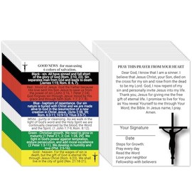 240pcs Spanish Plan of Salvation Cards Gospel Tracts Holy Prayer Cards Pocket Little Jesus Bible Tracts Christian Tracts for Evangelism Church Gifts (El Plan de Salvación, 4 x 3 In)