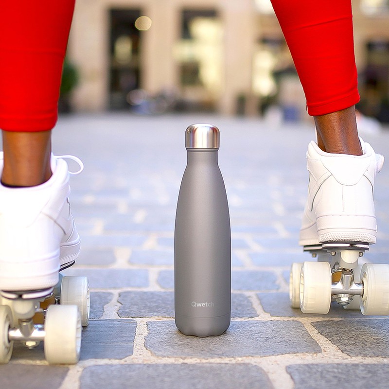 Qwetch - Bouteille Isotherme Granite Thermos Flask - Grey 500