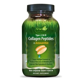 Pptidos De Colgeno Con Astaxantina Irwin Naturals Sin Sabor                                                                                           