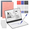 Fxvhojq 3 Pcs Whiteboard Notebook With PU Leather Cover Reusable