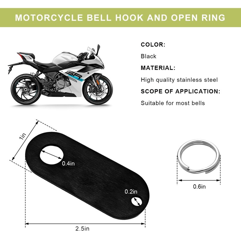 MUQIDA Motorcycle Bell Hanger, Motor Riding Luck Bell Hanger with