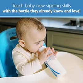 Dr. Brown's Milestones Options+ Sippy Spouts, Narrow, Soft 100% Silicone Baby Bottle Sippy Spout, 6m+, 2 Count