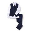 Yuanlu - Conjunto de 4 piezas de traje formal para
