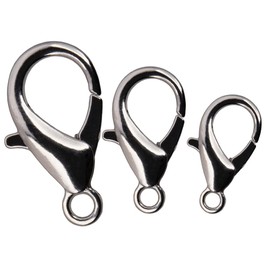 Craft County Small Metal Trigger Snap Lobster Claw Clasps for Jewelry Making – Silver 21mm (25 Pack)