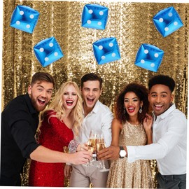 Vaguelly 5pcs Cube Dice Foil Balloons for Theme Party Decorations Aluminum Material for Photo Backgrounds Wall Ceiling Hanging Fun Celebration Props