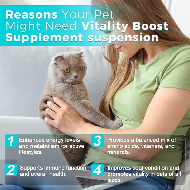 Welsdom Pets Vitality Boost Supplement Suspension - 60mL | Enhances