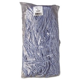 UNISAN Mop Head, Standard Head, Cotton/Synthetic Fiber, Cut-End, 20oz, Blue, 12/Carton