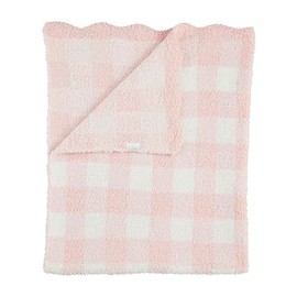 Mud Pie Children's Pink Gingham Chenille Blanket