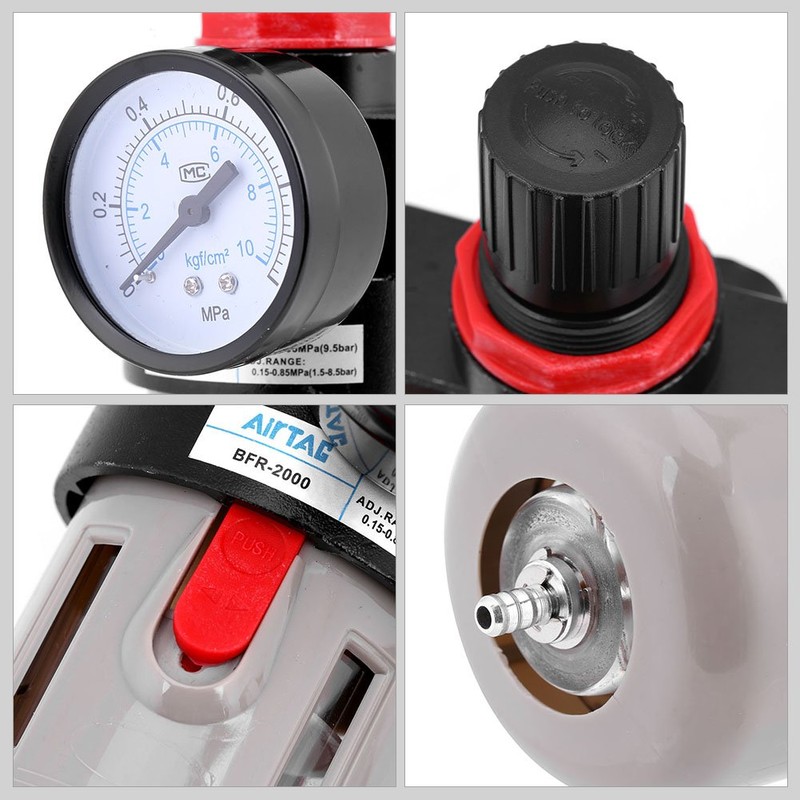 1/4'' BFR-2000 Air Source Gas Treatment Unit Filter Pressure Regulator