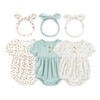 MAMIMAKA 3 Pack Newborn Baby Girl Clothes Cotton Bubble Romper