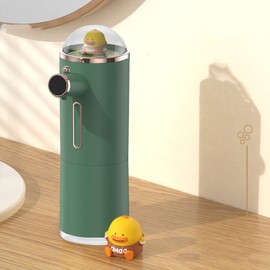 HERCHR Automatic Soap Dispenser, Cute Foaming Touchless Soap Dispenser Foaming Hand Soap Dispenser Animal Shape Kids Hand Soap Dispenser(Green)