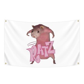 Pink Mouse Funny Man Cave Wall Flag with 4 Brass Grommets 3x5 Feet for College Dorm Room Outdoor Bedroom Parties Filming Events Festivals (pink)