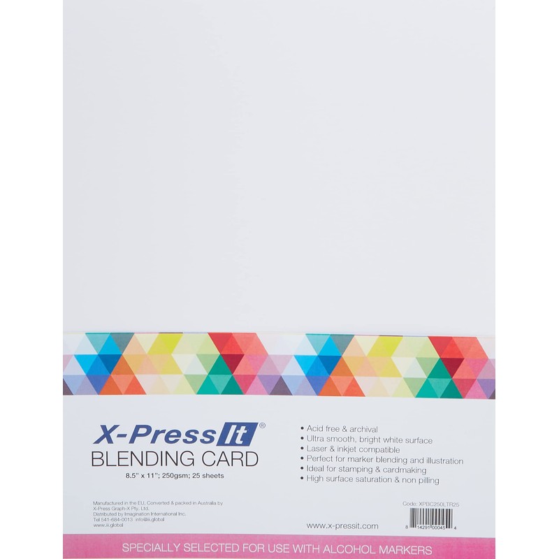 Copic Marker X-Press Blending Card 8.5 x 11-inch 25/Pkg-White, Other,
