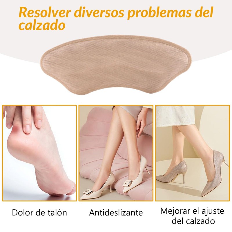 Almohadillas de Talón, 6 Pares Talonera para Zapatos, Protectores de