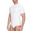 Landofgenie Mens Mock Neck Short Sleeve Onesie Solid One Piece