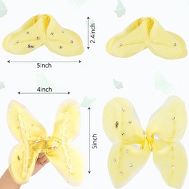 TODDER Butterfly Hair Clips 5 Inch Large Butterfly Claw Clips Nonslip Strong Hold Claw Clips for Women and Girls Large Hair Clips for Thick Hair Cute Hair Accessories for Gifts 3 Packs