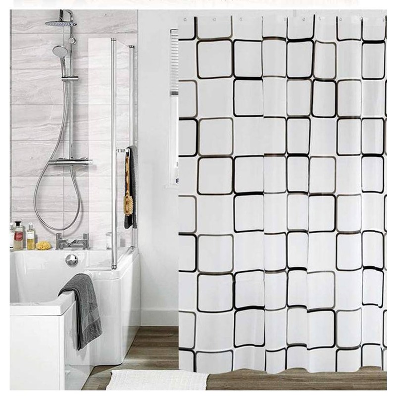 BERYART Waterproof Fabric Shower Curtain Liner - Soft Hotel Quality