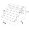 4 Tier Acrylic trapezoidal Display Stand, Clear Acrylic Display Shelf,Object