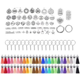 TQUXNGA Inspirierende Schlüsselanhänger-Bastelsets, ermutigender Wortanhänger, Schlüsselanhänger, Zubehör, Motivations-Schlüsselanhänger-Zubehör-Sets, Siehe ausführliche Beschreibung, As detailed