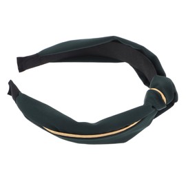 Vaguelly Stylish Wide Headband for Women Textured Knotted Fabric Faux Pearl Adult Headband Decorative for Casual Outfits