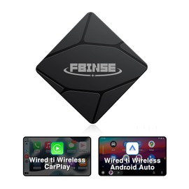 FBINSE Wireless Carplay Adapter/Android auto Wireless Adapter, Mini Car Play Wireless Adapter for Cars with Wired Carplay/Android Auto 2 in 1
