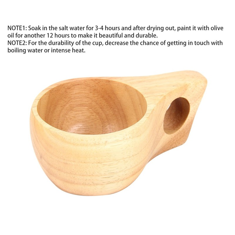 Kitchnexus Nordic Style Handmade Kuksa Wooden Cup for Camping and