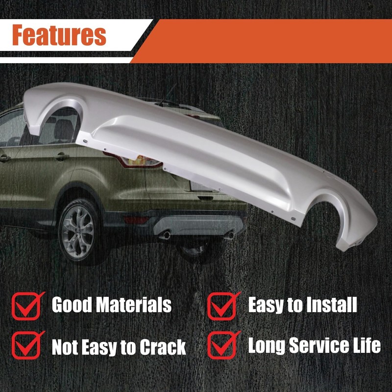labwork Silver Rear Lower Bumper Cover Replacement for Escape 2013