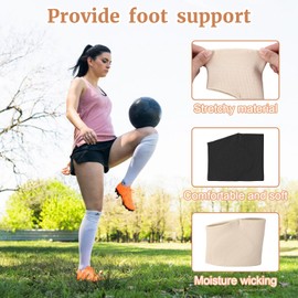 4Pairs Foot Pads for Balls of Feet, Black Metatarsal Pads Women and Men, Ball of Foot Cushions for Women Men, Fabric Sleeves with Gel Insert for Sesamoiditis Metatarsalgia Relief (Large)