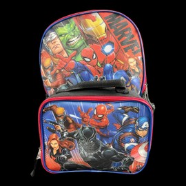 UPD Avengers Large School Backpack w/ Detachable Lunch Bag for Kids Boys