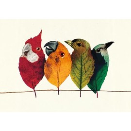 Inkognito Postcard | Occasion: "Beto", motif: ''Birds on the Wire'' | Artist: Beto Val | Item number: 20501 | by Berliner Verlag