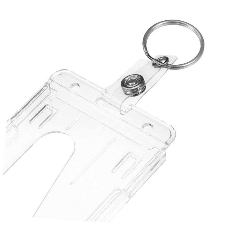 COHEALI Card Sleeve Keyring Id Badge Holder 6 Pack Material