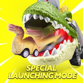 JOYIN 13 en 1 Juguetes de Dinosauriosauriosaurios para Niños de 3 a 5 años, Camión de Dinosauriosauriosaurios con 12 Coches Retirados, Juguete de Navi