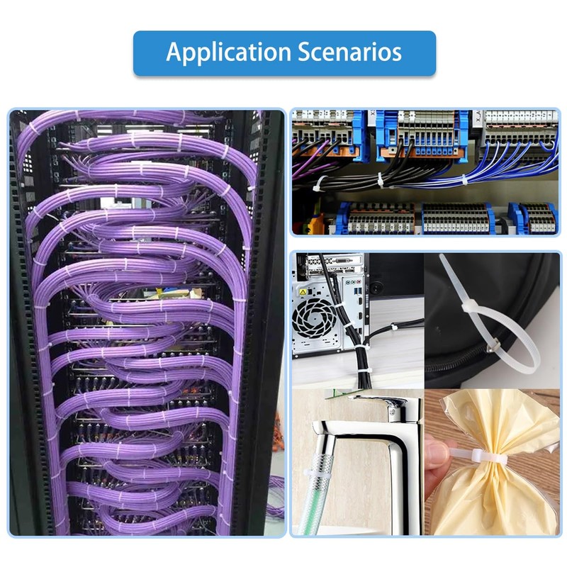 Aroono Cable Zip Ties, 25 Pack White 0.22 x 6