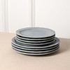 Stone Lain Oasis 4-Piece Salad Plate Set Stoneware, Grey Blue