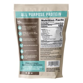 Nutrasumma Pea Protein Powder, Vegan Chocolate Flavor, 100% Plant Based, No Artificial Sweeteners, Non GMO, Gluten Free & Soy Free, 2.11 LB