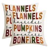 Hello Fall Pillow Covers 18x18 Inch Bonfires Pumpkin Throw Pillows