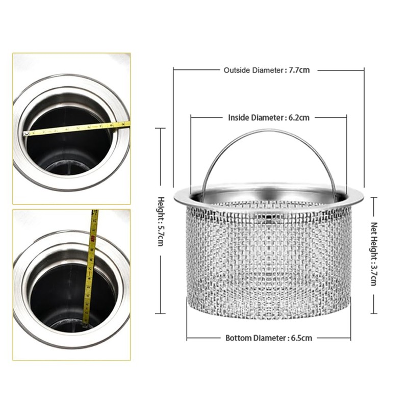 Kitchen Sink Drain Strainer, 3-Pack Fine Mesh,Sink strainers for Kitchen